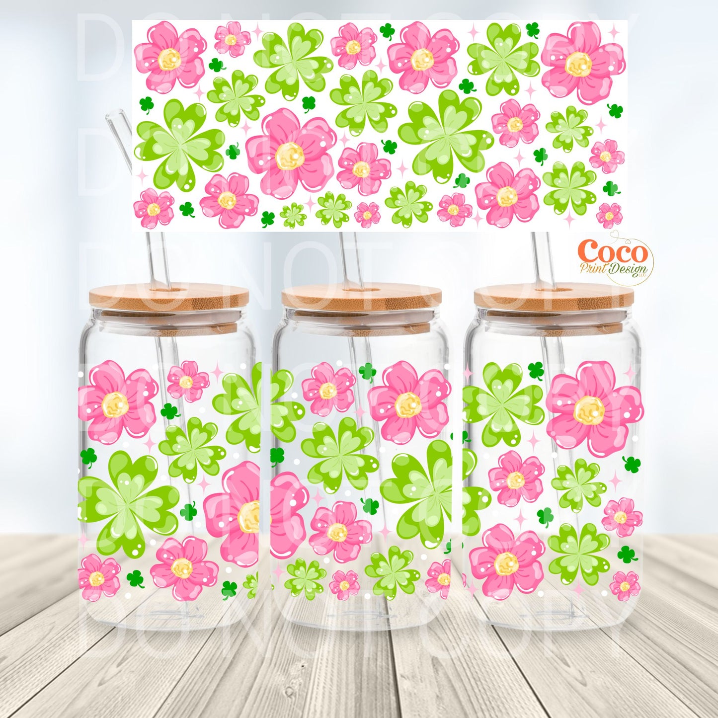 Green and Pink Flowers