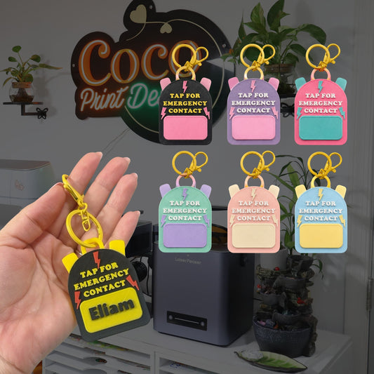 Emergency Contact NFC Keychain
