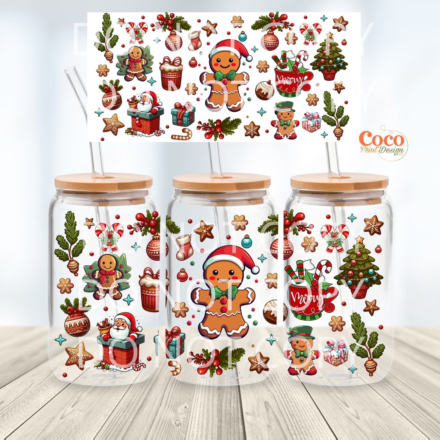 GINGERBREAD AND SANTA